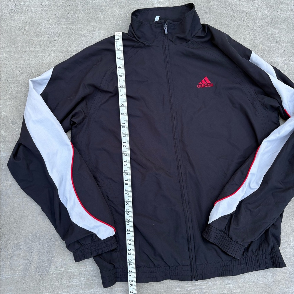 Adidas Men's Black Jacket with Red Accents - Picture 6 of 9